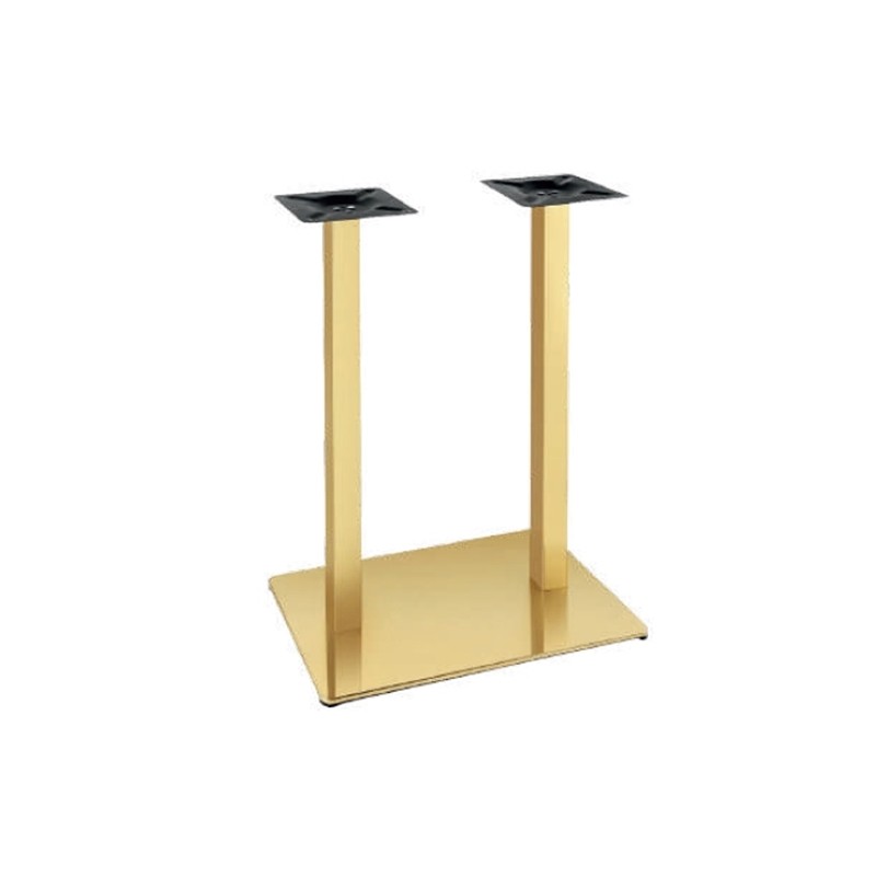 BASE RECTANGULAR DOBLE ALTA  ORO INOX