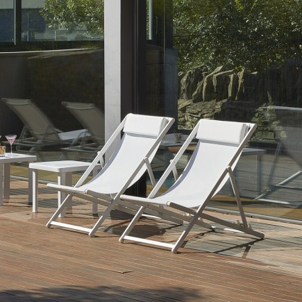 Tumbona de aluminio Sand plegable PACK- 4 Unidades